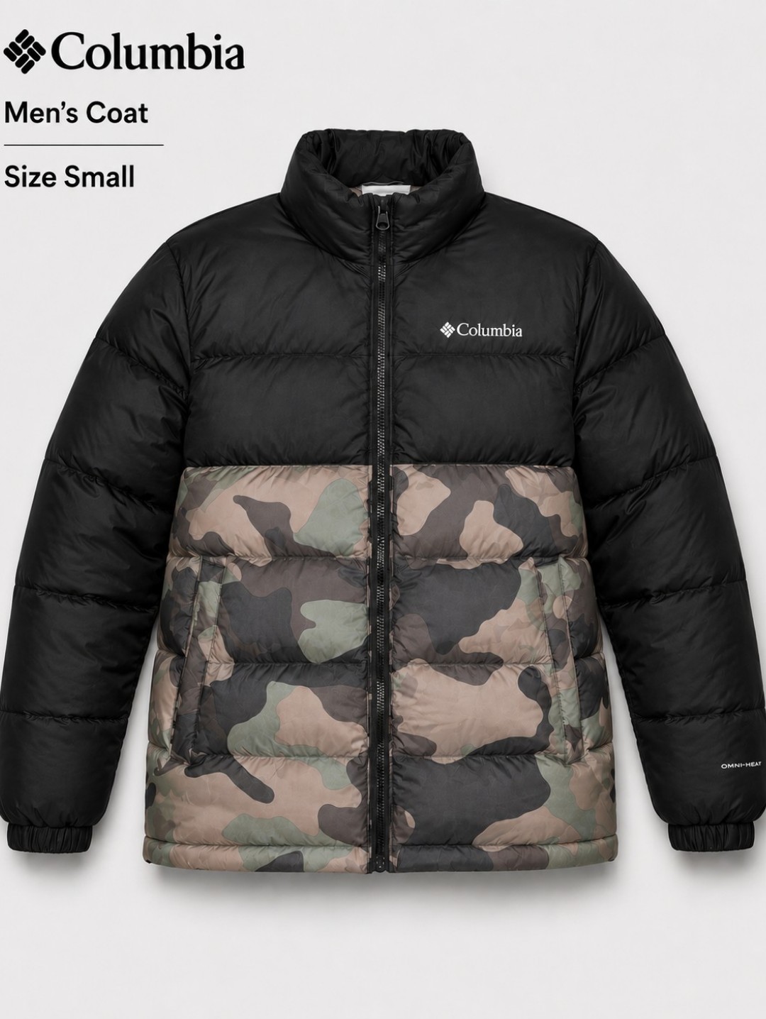 Columbia Black & Camo Quilted Puffer Jacket